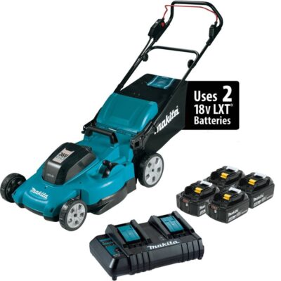 Makita XML10CM1 36V (18V X2) LXT 21″ Lawn Mower Kit with 4 Batteries (4.0Ah)