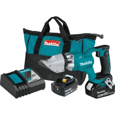 Makita XSJ03T 18V LXT® Lithium-Ion Brushless Cordless 14 Gauge Straight Shear Kit, bag (5.0Ah)