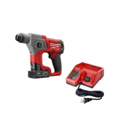 Milwaukee 2416-21XC M12 FUEL 5/8″ SDS Plus Rotary Hammer Kit with 1 Battery