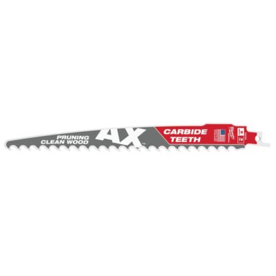 Milwaukee 48-00-5332 9″ 3 TPI The AX™ with Carbide Teeth for Pruning & Clean Wood SAWZALL® Blade 3PK