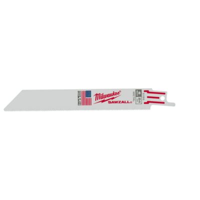 Milwaukee 48-01-6186 6″ x 24TPI Bi-Metal Super Sawzall Blade 50-Pack