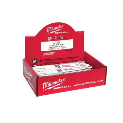 Milwaukee 48-01-7091 6″ 8/12 TPI SAWZALL Blades, 100 Pack