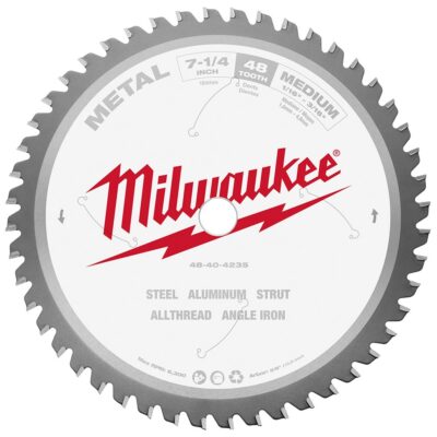 Milwaukee48-40-4235 7-1/4″ 48T METAL CSB, 5/8″