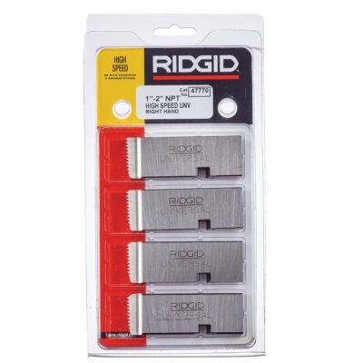 RIDGID 47785 1/2″ to 3/4″ – 14 NPT Universal Dies High Speed for Stainless Steel RH