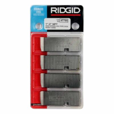 RIDGID 47790 1″-2″ – 11-1/2NPT Universal Dies High Speed for Stainless Steel RH