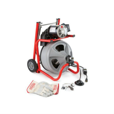 RIDGID 52363 K400 Drain Cleaner Machine w/ 3/8″ x 75ft Cable