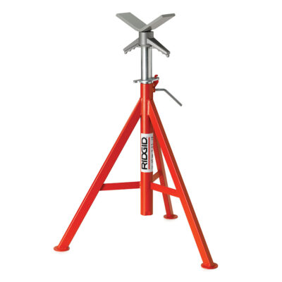 RIDGID 56662 VJ-99 V Head Pipe Stand, 28″- 52″ High 12″ Pipe Cap 2500 Max Wt