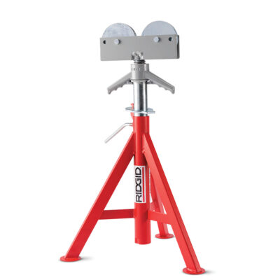 Ridgid 56667 RJ-98 Roller Head Low Pipe Stand, 23″-41″ Height Adjustment