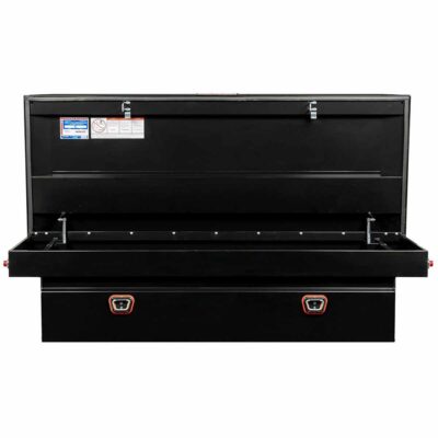 Weather Guard 116-5-03 Model 116-5-03 Saddle Box, Steel, Full Extra Wide, Gloss Black, 14.5 Cu. Ft.