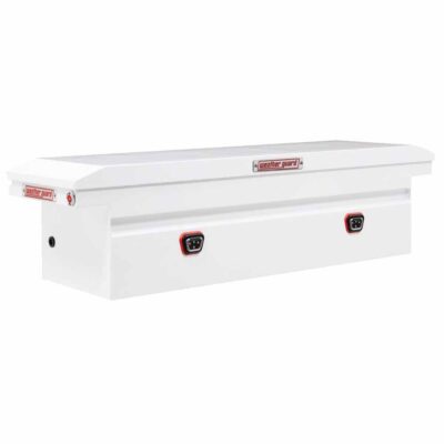 Weatherguard 120-3-04 Saddle Box, Steel, Full Low Profile, White, 11.0 cu ft