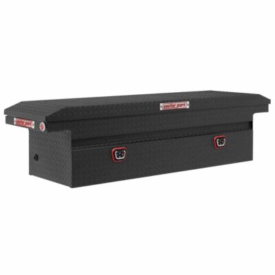 Weatherguard 121-52-04 Saddle Box, Aluminum, Full Low Profile, Textured Matte Black, 11.0 cu ft