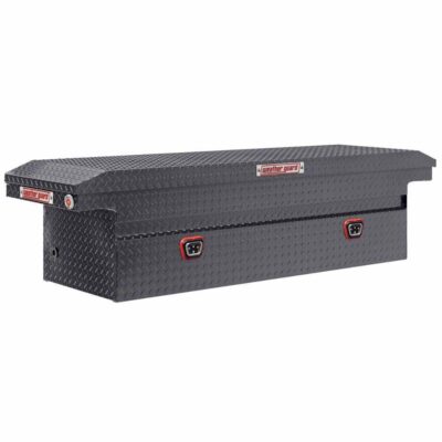 Weatherguard 121-6-04 Saddle Box, Aluminum, Full Low Profile, Gunmetal Gray, 11.0 cu ft