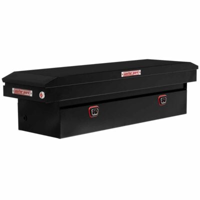 Weatherguard 126-5-04 Saddle Box, Steel, Full Standard, Gloss Black, 11.0 cu ft