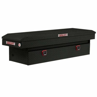 Weatherguard 127-52-04 Saddle Box, Aluminum, Full Standard, Textured Matte Black, 11.0 cu ft