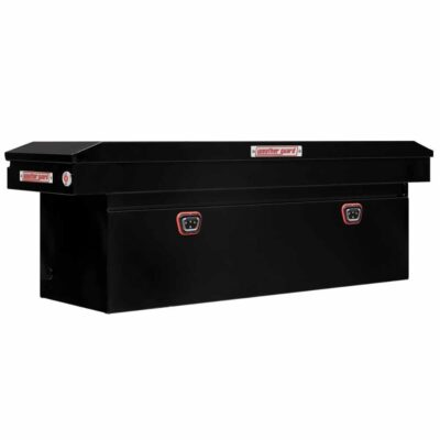 Weatherguard 128-5-04 Saddle Box, Steel, Full Deep, Gloss Black, 15.0 cu ft