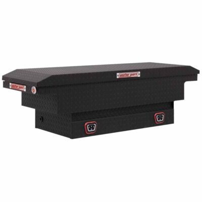 Weatherguard 131-52-04 Saddle Box, Aluminum, Compact Low Profile, Textured Matte Black,8.0cu ft