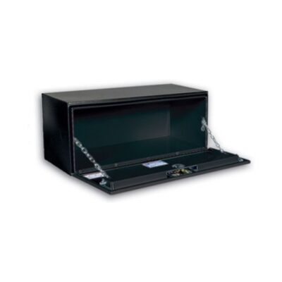 Weather Guard 562-5-01 Black Steel Rotary Style Jumbo Underbed Storage Box, 24″ x 24.25″ x 60″