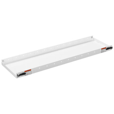 Weather Guard 9114-3-01 Fully-Hemmed White Heavy-Gauge Steel Accessory Shelf, 42″ x 10″