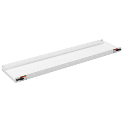 Weather Guard 9115-3-01 Fully-Hemmed White Heavy-Gauge Steel Accessory Shelf, 52″ x 10″