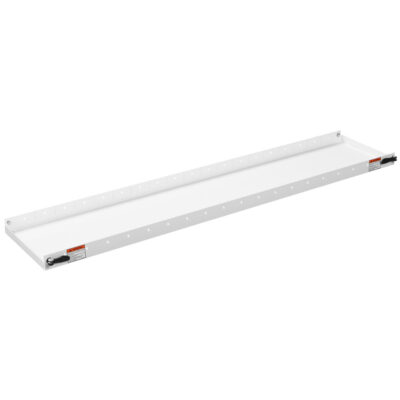 Weather Guard 9116-3-01 Fully-Hemmed White Heavy-Gauge Steel Accessory Shelf, 60″ x 10″